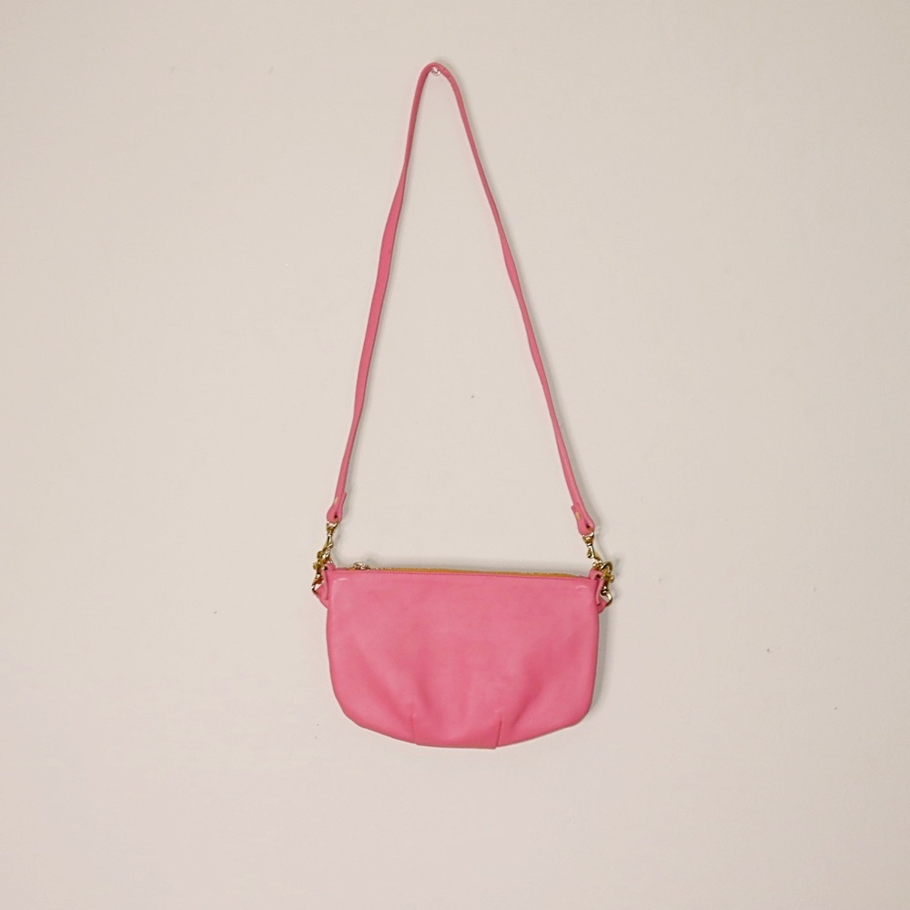 SOLD! ❤️ Clare V. Petit Moyen Messenger Satchel Bag In Pink Petal - Picture 4 of 16